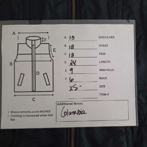 Columbia Sportswear Women’s Black Fleece-Lined Vest – Size XS (Made in Vietna - Picture 12 of 12